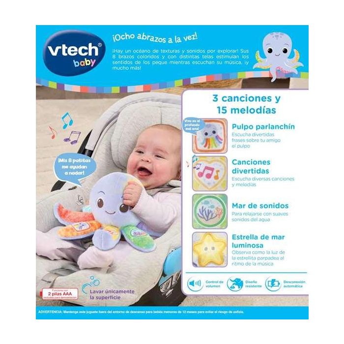 Peluche De Colores Pulpito Patitas 80-577922 V-Tech 5 Peluche De Colores Pulpito Patitas 80-577922 V-Tech 5
