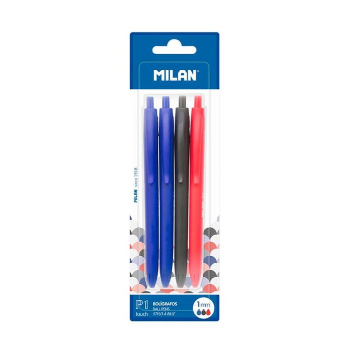 Milan Boligrafo P1 Touch Surtidos Blister -4U- 1 Milan Boligrafo P1 Touch Surtidos Blister -4U- 1