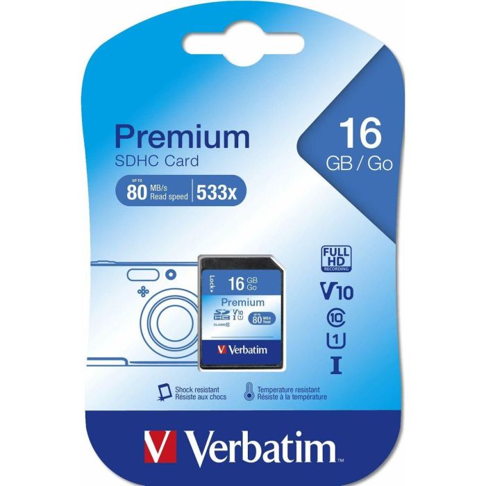 Tarjetas De Memoria Verbatim Verbatim Premium Sdhc C10-U1 16 grb