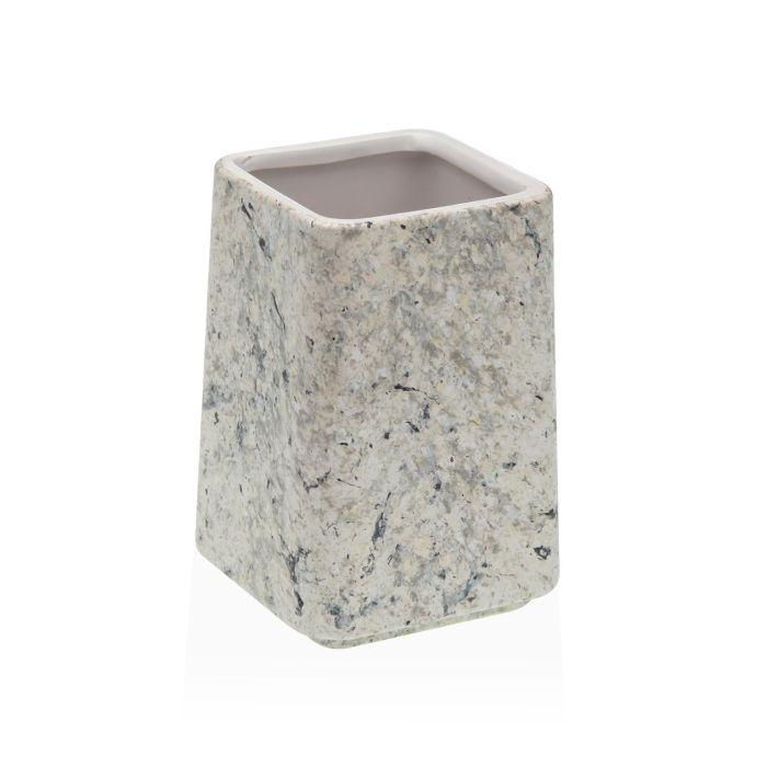 Portacepillos de cerámica Versa 7x10 cm - Gris (2 Unidades) Portacepillos de cerámica Versa 7x10 cm - Gris (2 Unidades)
