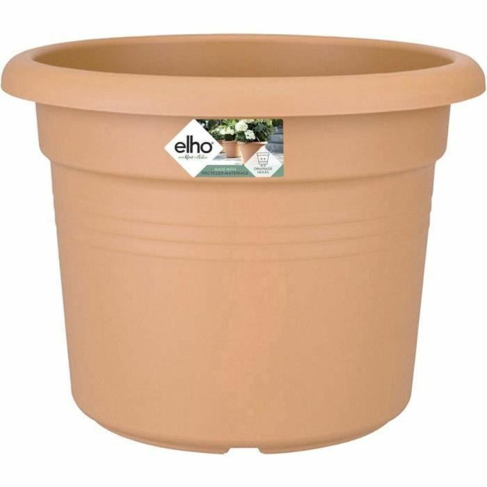 Basos verdes de la olla de flores redondas - plástico - Ø40 - terracota suave