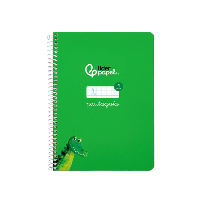 Liderpapel Cuaderno Espiral A5 Tapa Dura 80 Hojas 90gr Cuadro Pautado 4mm Verde 1