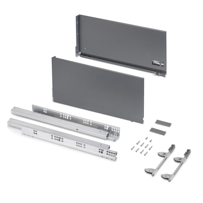 Emuca Cajón exterior Vertex 3D 60kg de altura 242mm, profundidad 500mm, Acero, Gris antracita 0 Emuca Cajón exterior Vertex 3D 60kg de altura 242mm, profundidad 500mm, Acero, Gris antracita 0