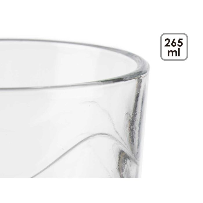 Set 6 Vasos Ondas Vivalto 265 ml - Vidrio Transparente 26x9x15 cm (8 Unidades) 3 Set 6 Vasos Ondas Vivalto 265 ml - Vidrio Transparente 26x9x15 cm (8 Unidades) 3