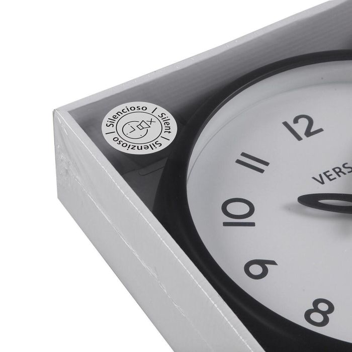 Reloj de Pared Versa Blanco Negro Plástico 1 Reloj de Pared Versa Blanco Negro Plástico 1