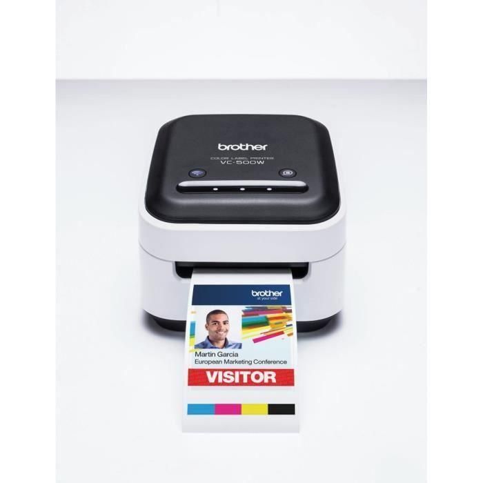 Impresora de etiquetas y fotos para pasatiempos creativos - BROTHER - VC-500W - Térmica directa - Color - Wi-Fi - VC500WCRZ1 3 Impresora de etiquetas y fotos para pasatiempos creativos - BROTHER - VC-500W - Térmica directa - Color - Wi-Fi - VC500WCRZ1 3