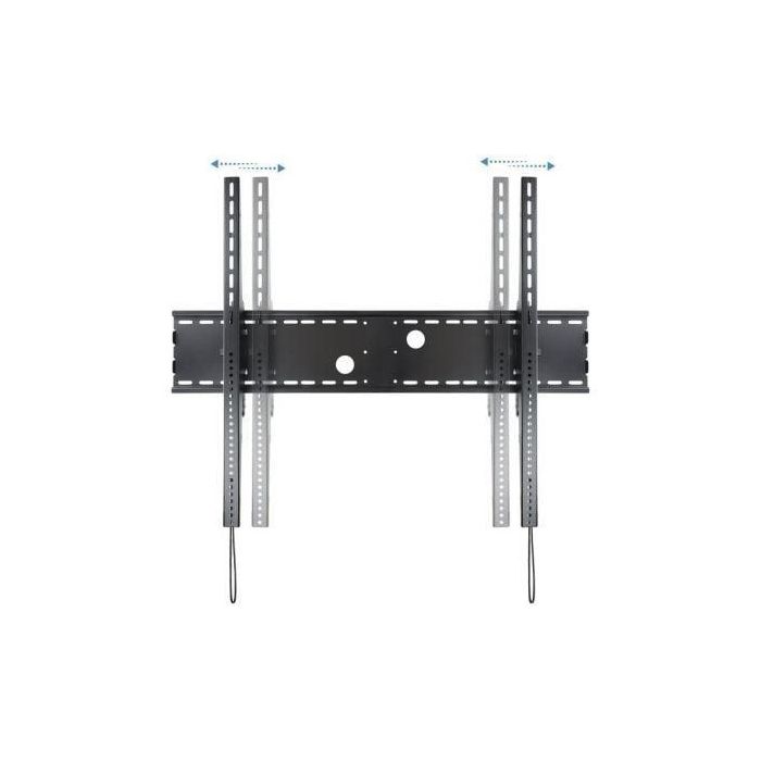 TooQ LP42130T-B Soporte de Pared Fijo Inclinable para TV 60-100" hasta 130kg. Ángulo ±15°, Negro, 130mm, Curvas. 2