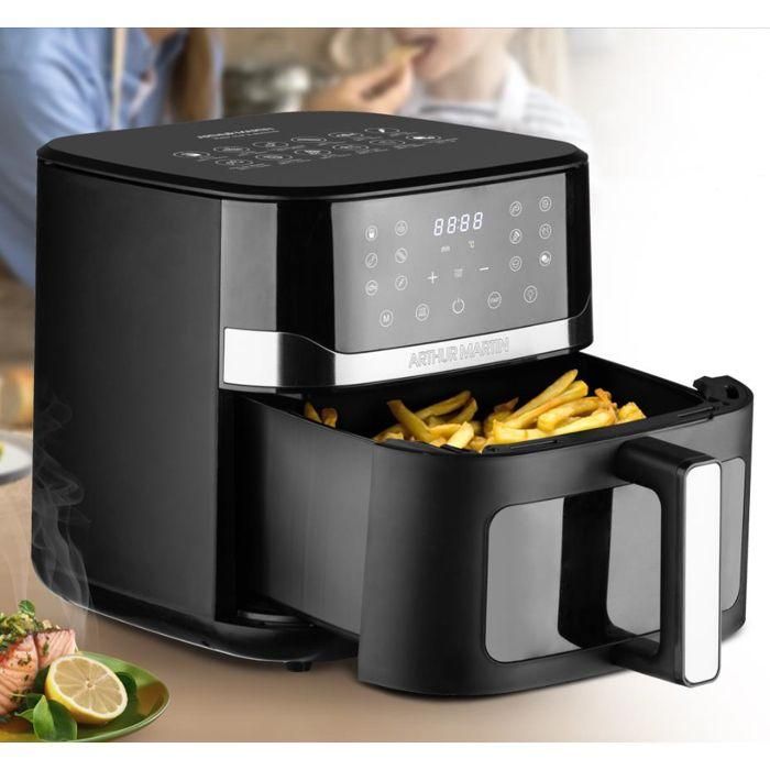 Freidora sin aceite Arthur Martin 10L 1800W negra - ampaf1800 1