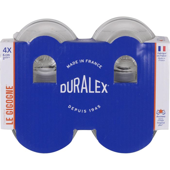 Duralex Set 4 Bols Apilables Lys Transparente Rojo, Ø6 cm/3,5 cl (24 Cajas) 3