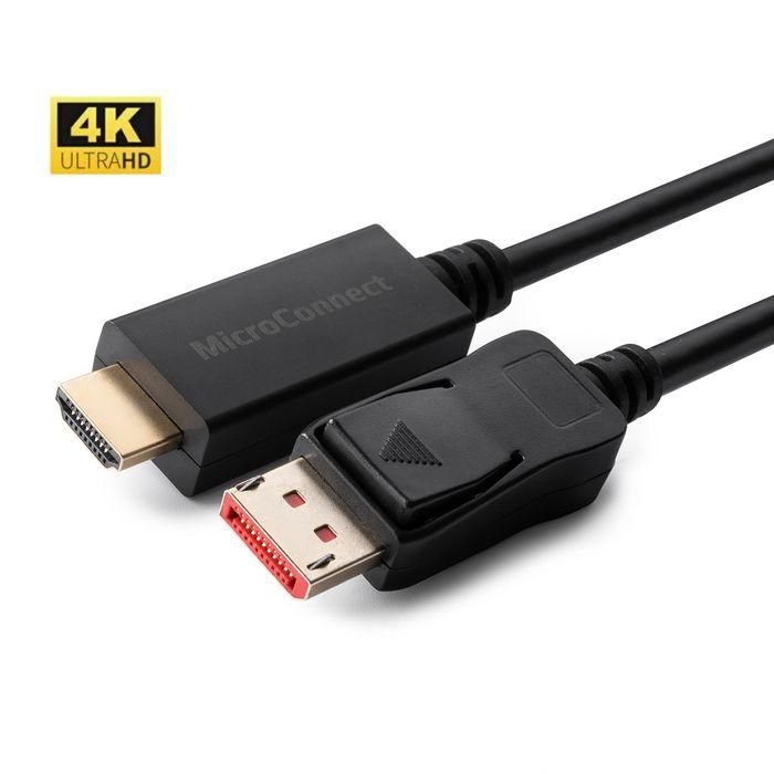 MicroConnect 4K DisplayPort 1.4 - HDMI 2.0 Cable 10m MicroConnect 4K DisplayPort 1.4 - HDMI 2.0 Cable 10m