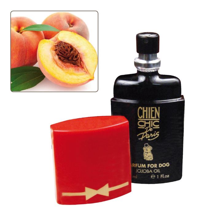 Chien Chic Perfume Melocotón con Aceite de Jojoba para Mascotas – Larga Duración, Hidratante Piel y Pelo, Bajo Alcohol, Profesional 30ml