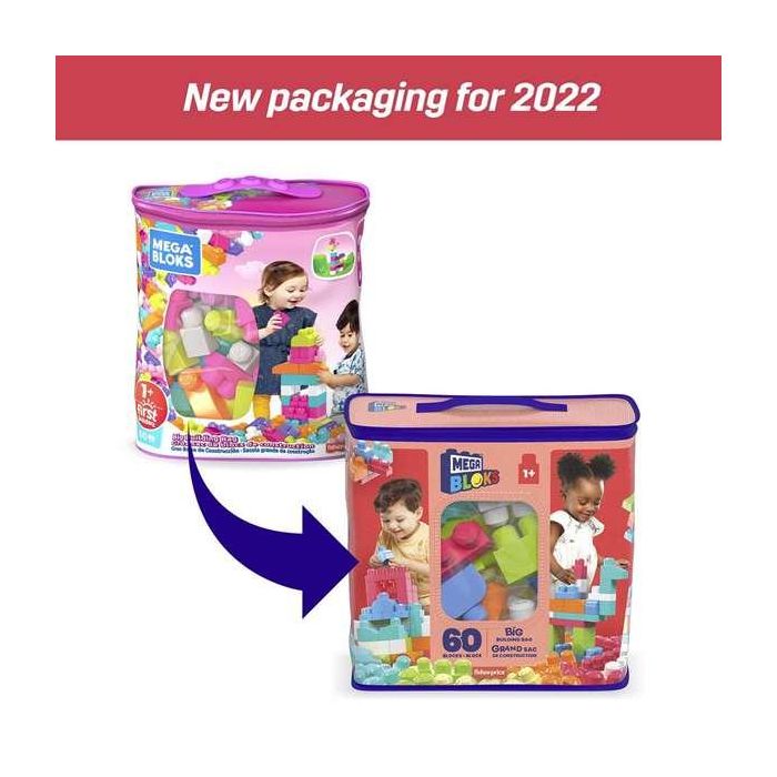 Bolsa construccion mega blocks 60 piezas rosa 7 Bolsa construccion mega blocks 60 piezas rosa 7
