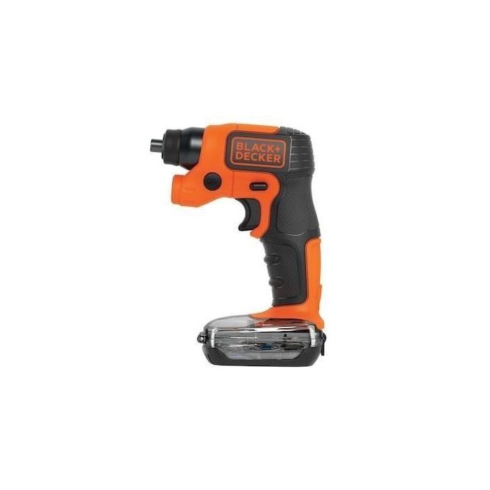 Black + Decker BDCSFS30C-QW Destornillador Inalámbrico 3.6 V, Color Negro, Incluye 31 Accesorios