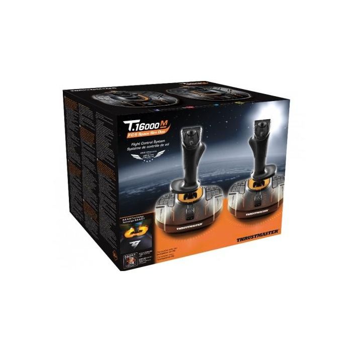 Thrustmaster T.16000M FCS SPACE SIM DUO 2960815 Palanca de mando USB Negro/Naranja para PC - Analógico/Digital 1