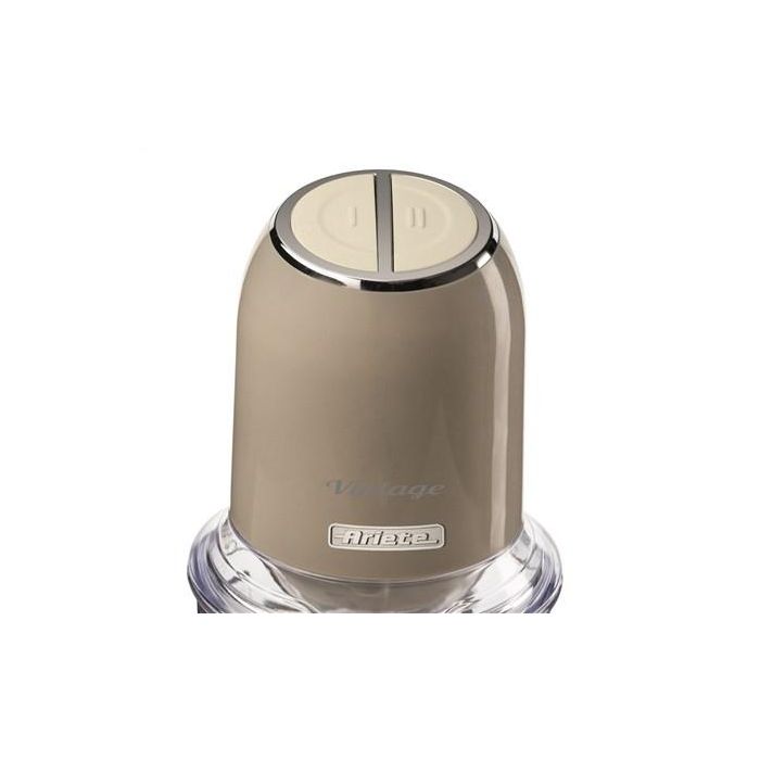 Ariete 438/03 Picadora Vintage Beige de 400W con 4 Cuchillas de Acero Inoxidable para Cocina de Estilo Retro 2