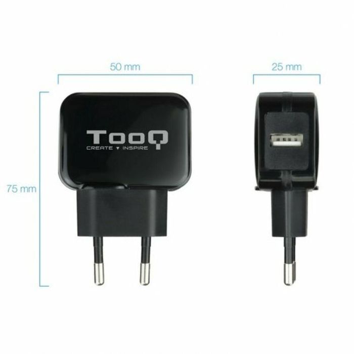 Cargador de Pared TooQ TQWC-1S01 Negro 12 W 3