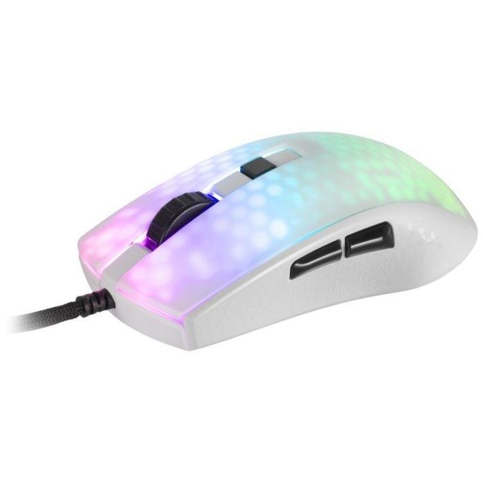 Mars gaming Ratón MMR RGB Translucido Blanco 12800DPI 1