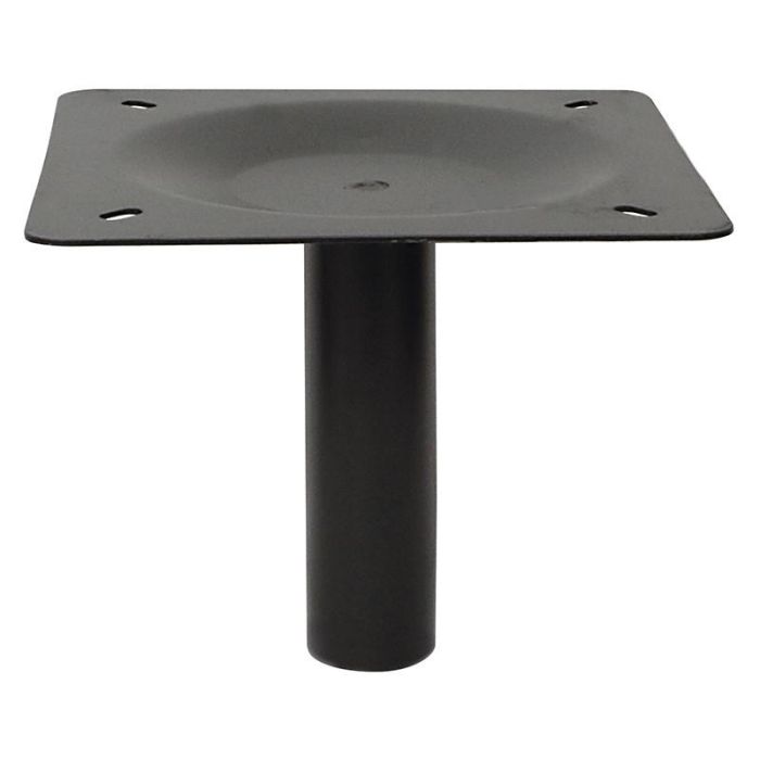 Q&Q Columna Giratoria Ø50 con Placa, Altura 325, Negro Mate, compatible solo con Bases Iza.