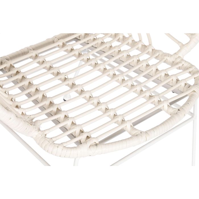 DKD Home Decor Silla Terraza Y Jardin Blanco 67 x 86 x 76 cm (2 Unidades) 1