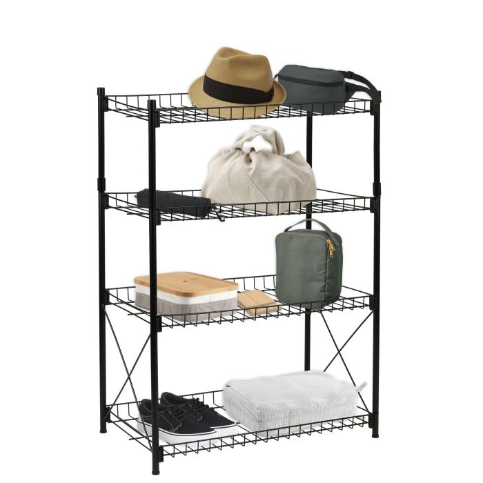 Estantería de Metal 4 Niveles 52x34x86 cm - Confortime (2 Unidades) 2 Estantería de Metal 4 Niveles 52x34x86 cm - Confortime (2 Unidades) 2