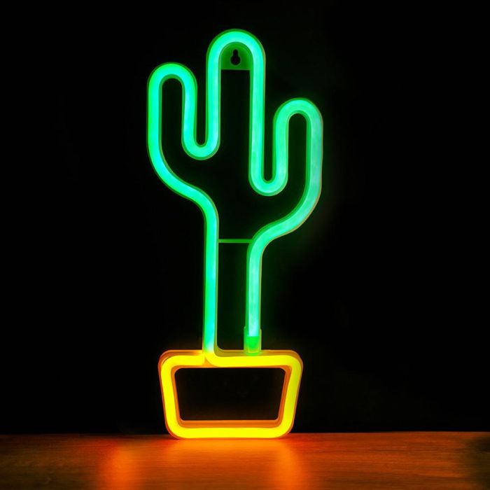 Lampara Forever Neon Led Cactus Orange 1 Lampara Forever Neon Led Cactus Orange 1