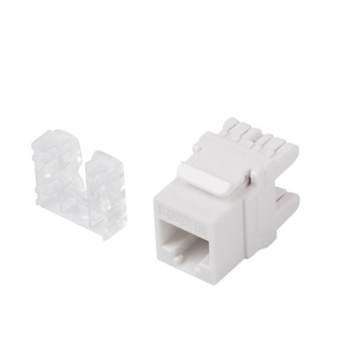 Lanberg Conector Keystone Cat 6 UTP RJ45 Blanco para Montaje en Panel 1