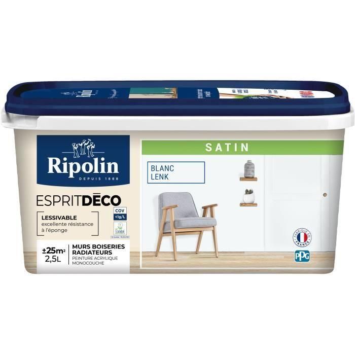 Pintura al alcohol decorativa multisoporte - RIPOLIN - 446523 - Lenk blanco - Satinado - 2,5 L