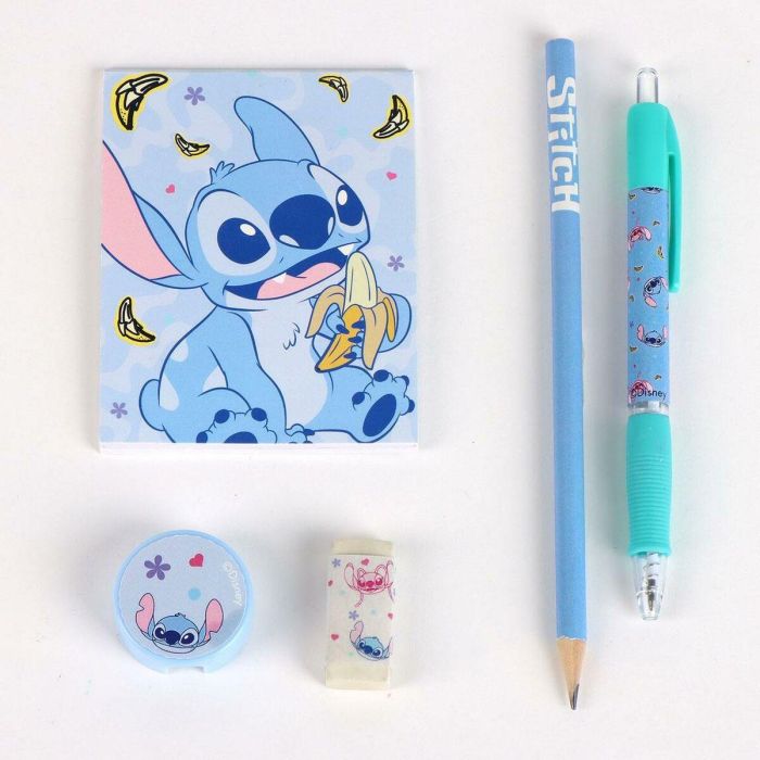 Estuche Escolar con Accesorios Stitch Azul 4 Estuche Escolar con Accesorios Stitch Azul 4