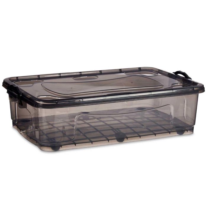 Bajo Cama 6 Ruedas Antracita 40L Kipit 46X20CM (6 Unidades) 1 Bajo Cama 6 Ruedas Antracita 40L Kipit 46X20CM (6 Unidades) 1