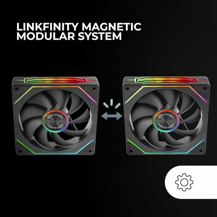Ventilador de Caja Mars Gaming MF-LINKFINITYKIT2 Ø 12 cm 3 Ventilador de Caja Mars Gaming MF-LINKFINITYKIT2 Ø 12 cm 3