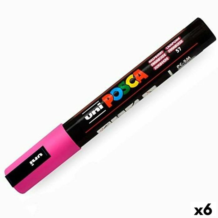 Rotulador de pintura acrílica POSCA PC-5M Frambuesa 1,8-2,5 mm (6 Unidades) 0 Rotulador de pintura acrílica POSCA PC-5M Frambuesa 1,8-2,5 mm (6 Unidades) 0