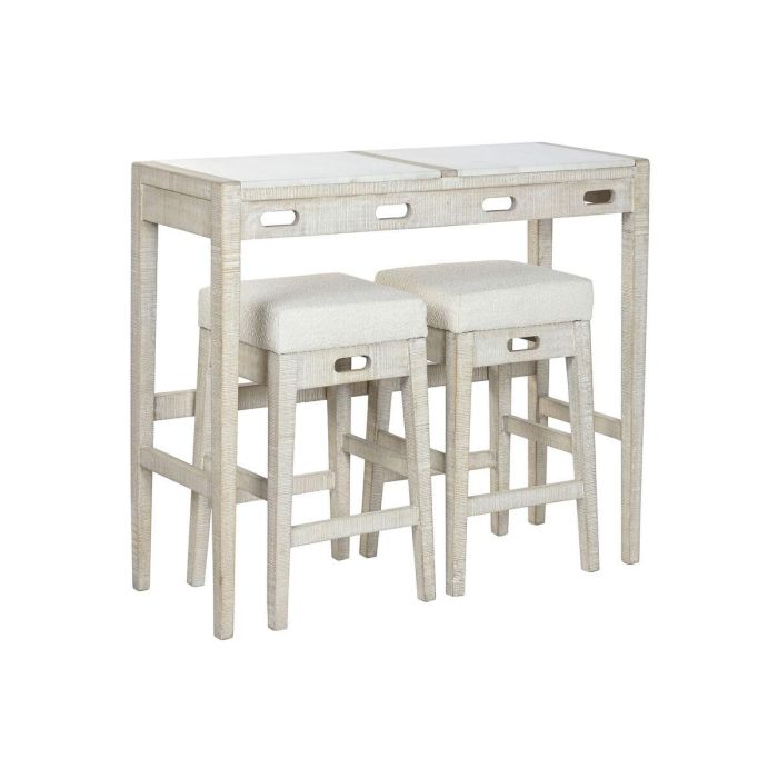 Barra Cocina Moderno DKD Home Decor Natural Blanco 40 x 96 x 112 cm Set de 3