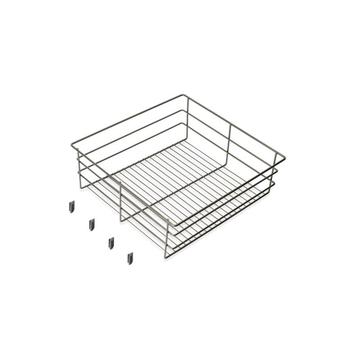 Emuca Cajón de alambre para armarios y vestidores Quartz, 440mm (M60), Acero, Titanio
