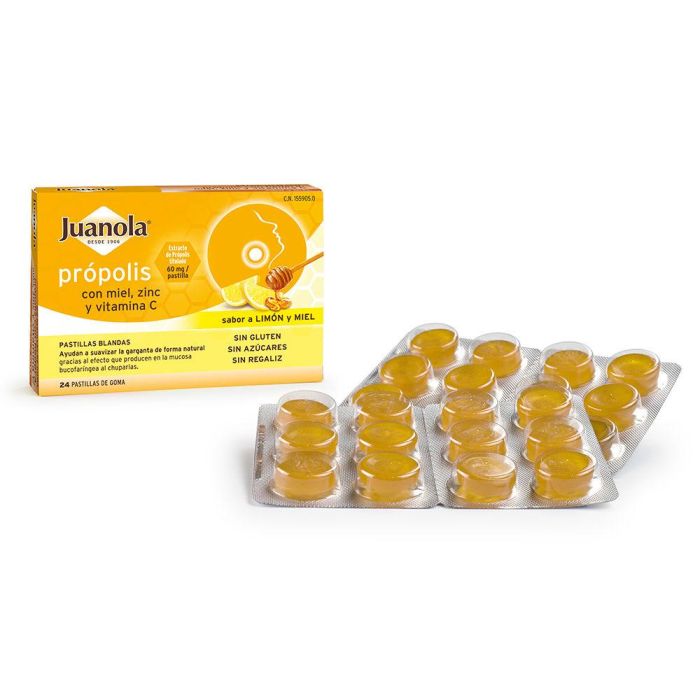 Juanola Propolis Sabor Limon Miel Pastillas 24 Unidades 1
