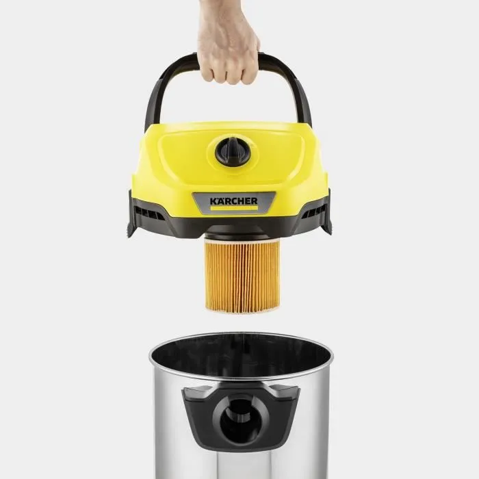Karcher KAR4054278943596 Aspirador de Agua y Polvo Inalámbrico - Acero - 17 l - Amarillo 2