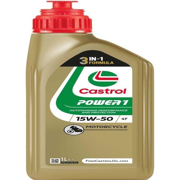 Aceite de motor - CASTROL - Power1 4T 15W-50 - 1L