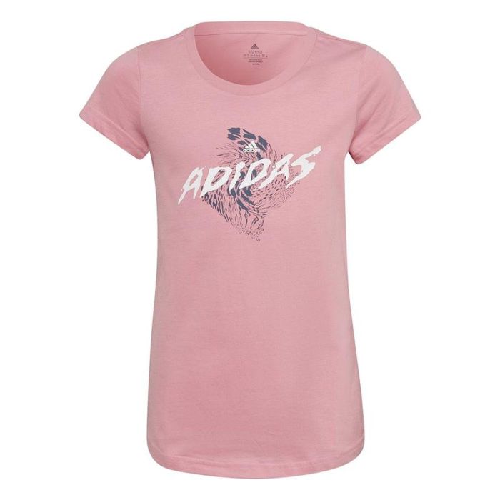 Camiseta de Manga Corta Infantil Adidas Graphic Rosa 13-14 Años 0 Camiseta de Manga Corta Infantil Adidas Graphic Rosa 13-14 Años 0