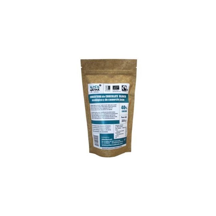 Cobertura Chocolate Blanco 40% Cacao 225 Gr Bio