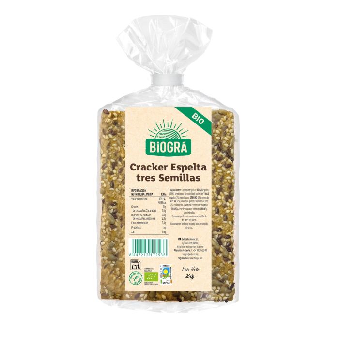 Cracker Espelta 3 Semillas Bio