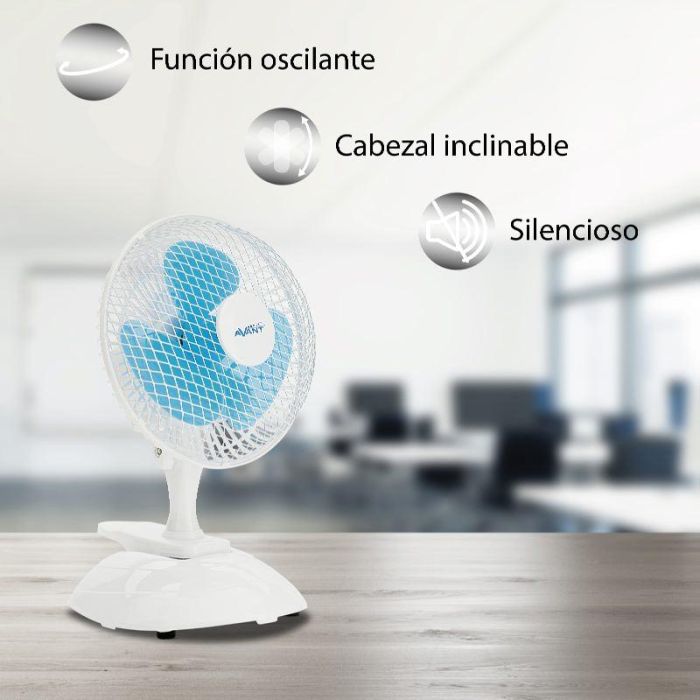 AVANT Ventilador 2 en 1 Sobremesa y Pinza, 6 Pulgadas, 15W, 3 Velocidades, Modelo AVANT