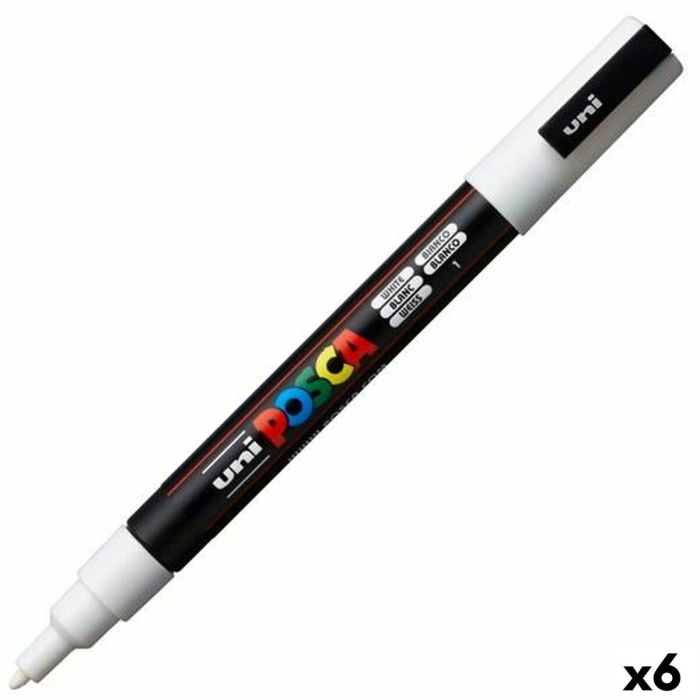 Marcador POSCA PC-3M Blanco (6 Unidades) 0 Marcador POSCA PC-3M Blanco (6 Unidades) 0