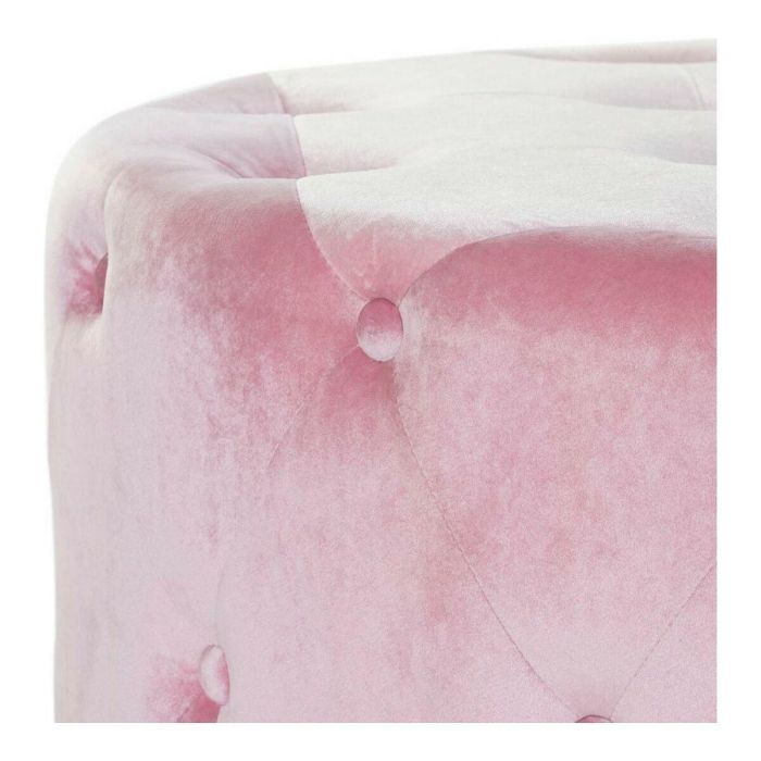 Reposapiés DKD Home Decor Rosa Velvet Madera MDF Glam (2 pcs) 2 Reposapiés DKD Home Decor Rosa Velvet Madera MDF Glam (2 pcs) 2