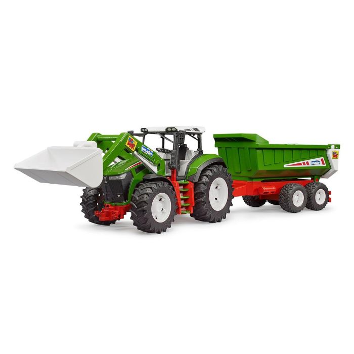 Roadmax Tractor Con Pala Frontal Y Remolque 03452 Bruder