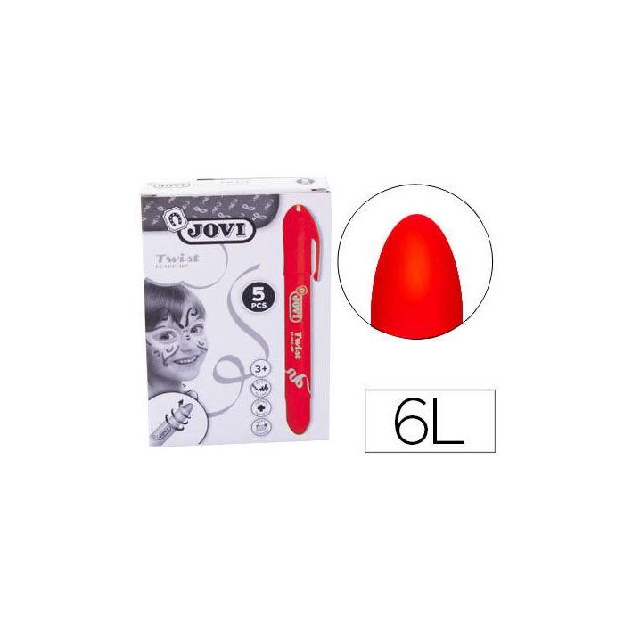 Barra De Maquillaje Jovi Twist Make-Up Rojo Caja De 5 Unidades