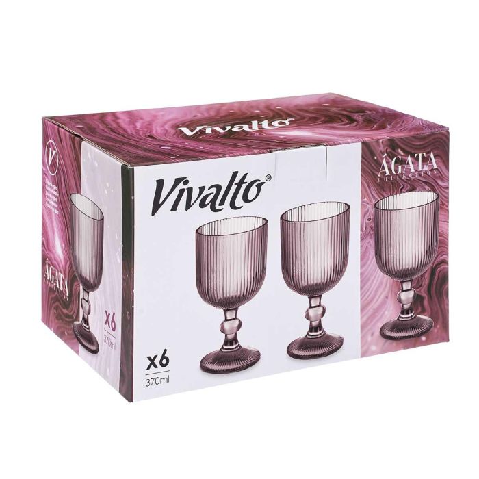 Copa Rosa Rayas 370Ml Vivalto 8X16CM (24 Unidades) 2 Copa Rosa Rayas 370Ml Vivalto 8X16CM (24 Unidades) 2