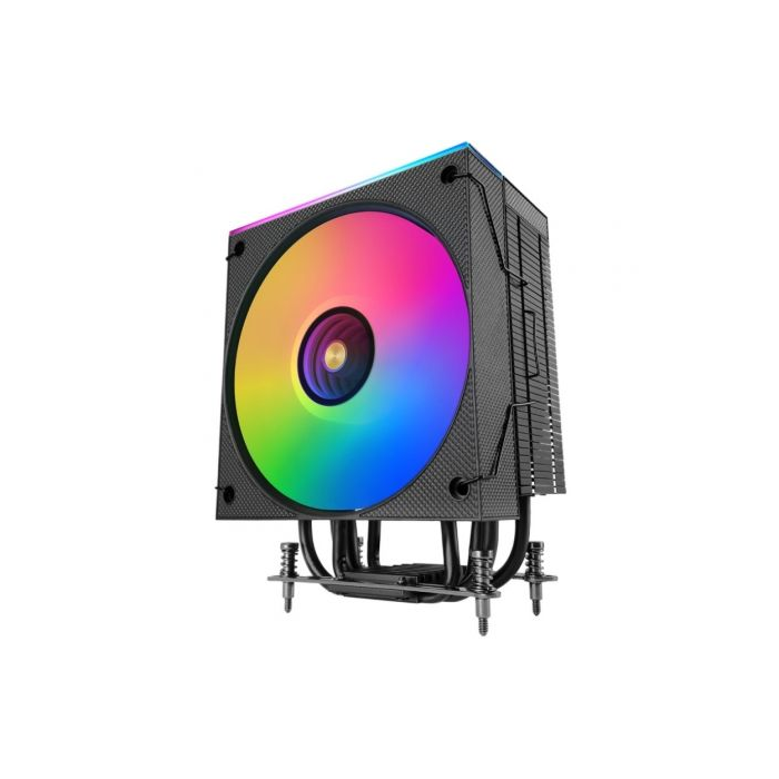 Mars Gaming MCPU-LCD Disipador CPU con Pantalla LCD, ARGB, 6 Heatpipes, 120mm PWM, para Intel LGA1700/1851 y AMD AM4/AM5 - Negro/Blanco 2