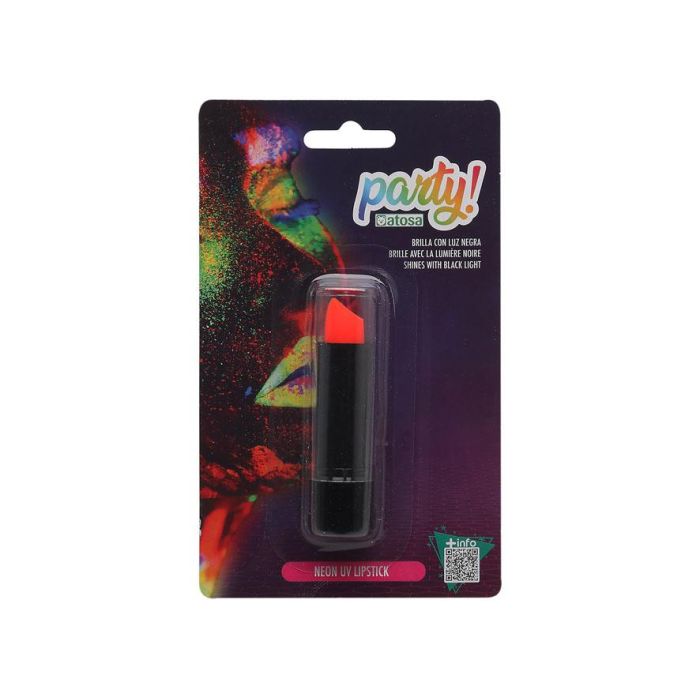 Pintalabios Barra Neon Glow In The Dark Naranja Luz Uv - Maquillaje para Fiestas y Eventos Temáticos