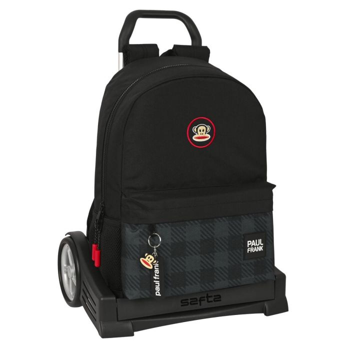 Mochila Escolar con Ruedas Paul Frank Campers Negro (30 x 46 x 14 cm) 0 Mochila Escolar con Ruedas Paul Frank Campers Negro (30 x 46 x 14 cm) 0