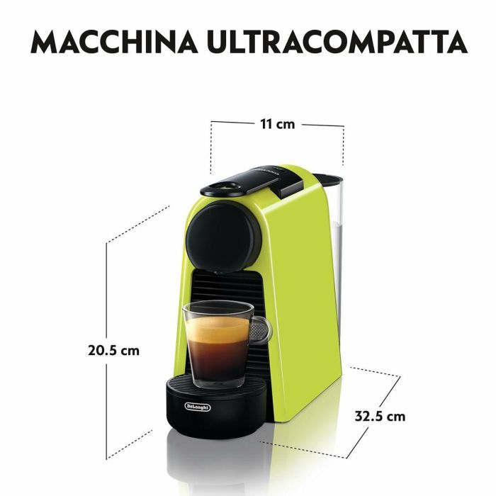 DeLonghi Essenza Mini EN85.L Cafetera Nespresso Cápsulas 19 Bares 1150W Negro/Lima 17