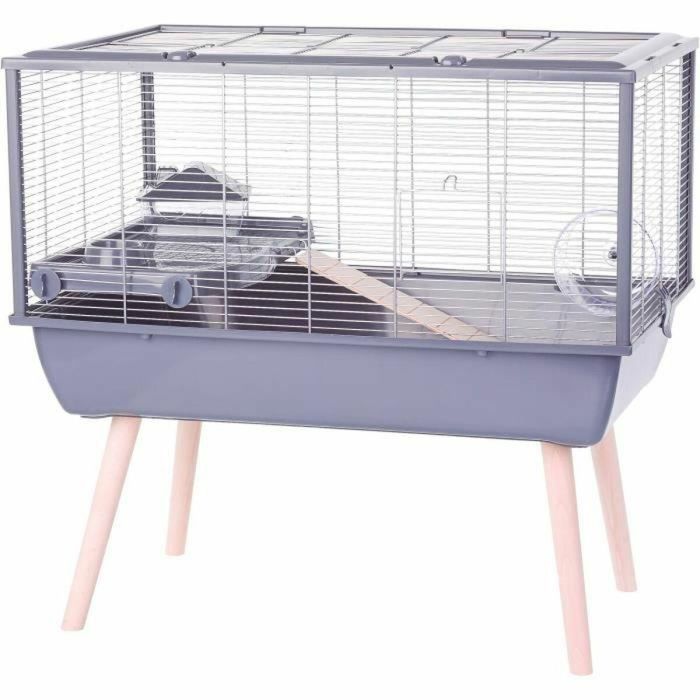 ZOLUX ZOL1696546392363 Jaula elevada Néolife para hámsteres, 78x48x75 cm, color gris 10